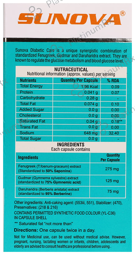 Sunova Diabetic Care Veg Capsule