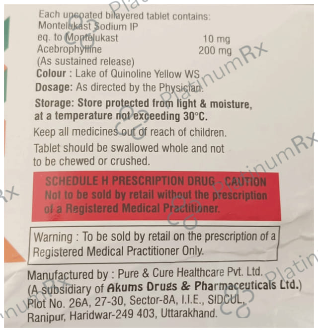 Monteluke AB 200/10mg Tablet 10s