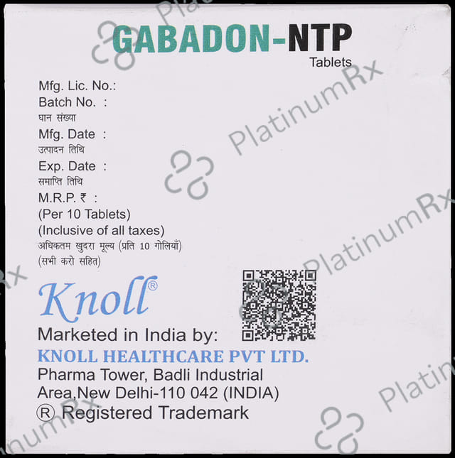 Gabadon-NTP 400mg/10mg Tablet