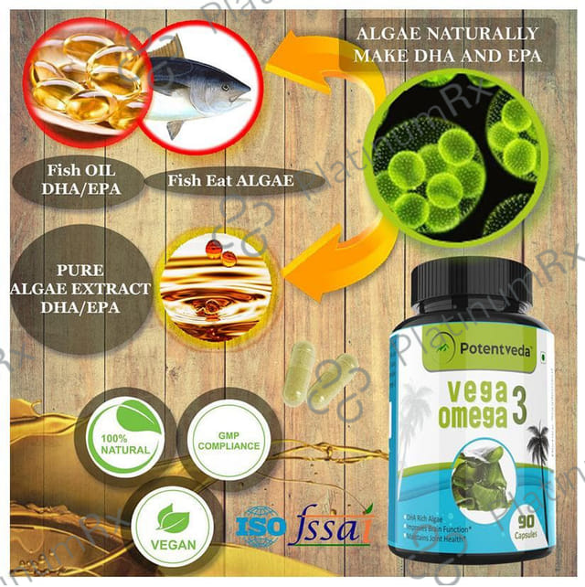 Potentveda Vega Omega 3 800mg Capsule 90s