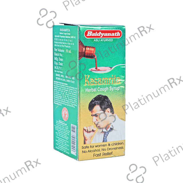 Baidyanath (Jhansi) Kasamrita Herbal Cough Syrup 50 gm
