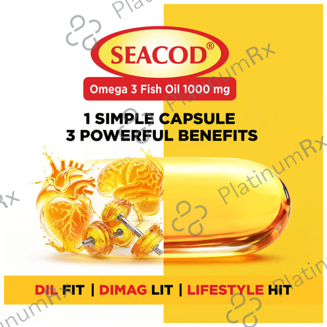 Seacod Omega 3 Fish Oil 1000mg Capsule 60s
