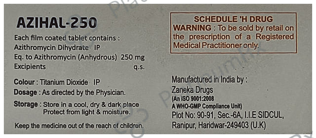 Azihal 250mg Tablet 6s