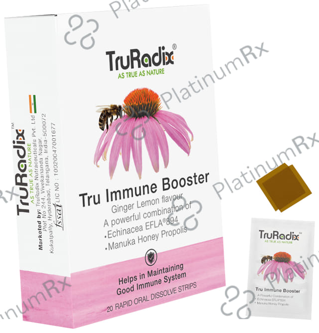TruRadix Tru Immune Booster Rapid Oral Dissolve Strip Ginger Lemon