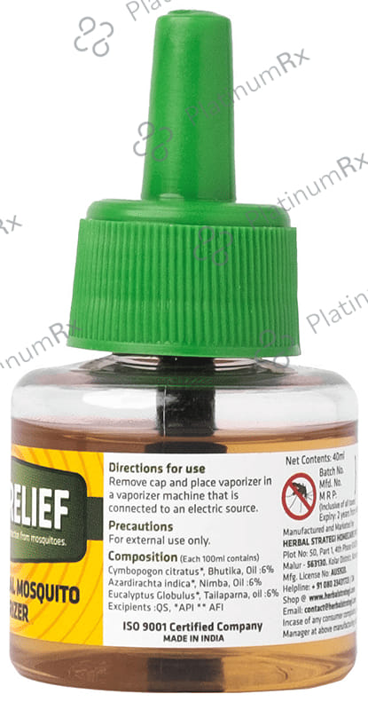 Herbal Strategi Mosrelief Herbal Mosquito Vaporizer Machine with Refill 40ml