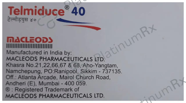 Telmiduce 40mg Tablet 15s