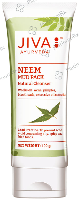 Jiva Ayurveda Neem Mud Pack Natural Cleanser (100gm Each) 3 Tubes