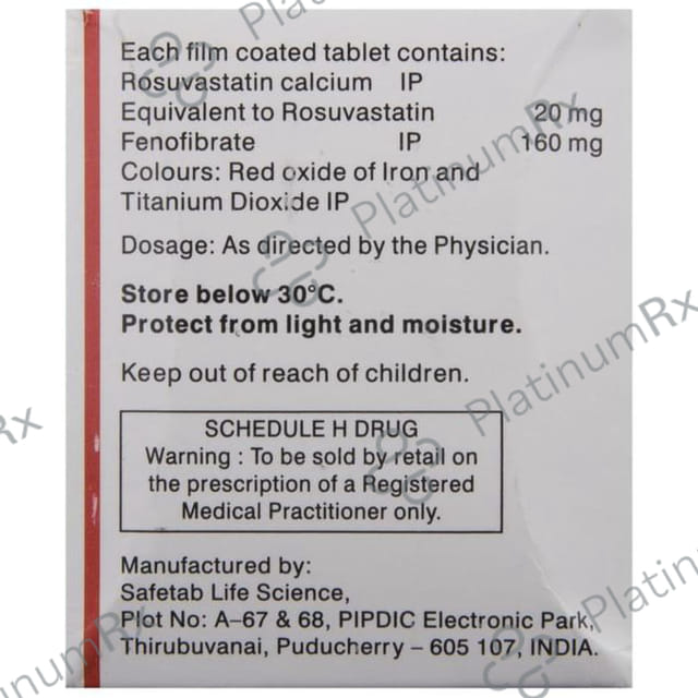 Novastat TG 160/20mg Tablet 10s