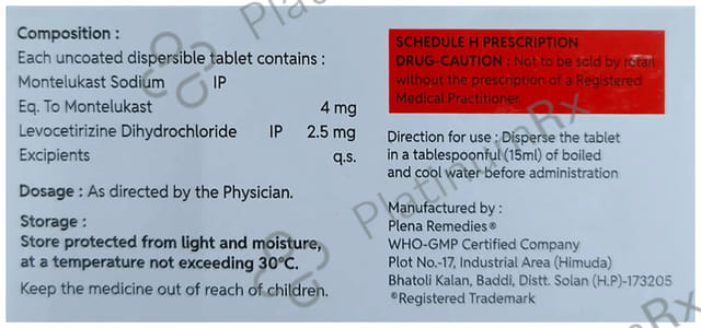 Windpack L Kid 2.5/4mg Tablet DT 10s