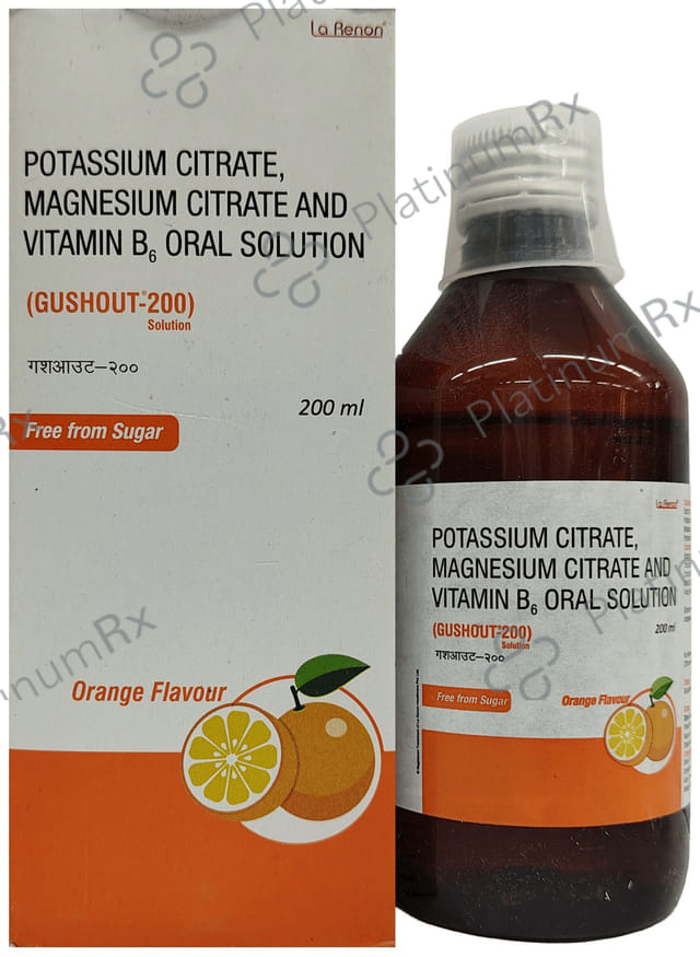 Gushout Orange Sugar Free Oral Solution 200ml