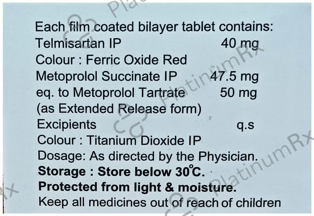 Telangle Beta 50/40mg Tablet ER 10s