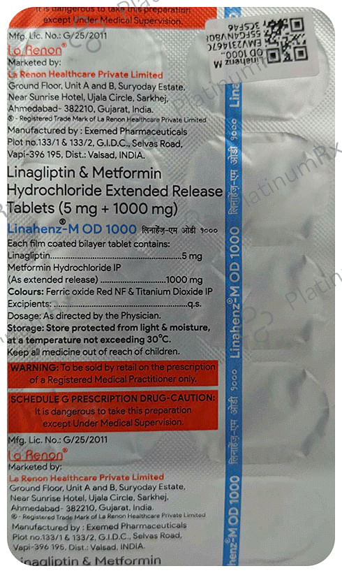 Linahenz M OD ER 5/1000mg Tablet 10s