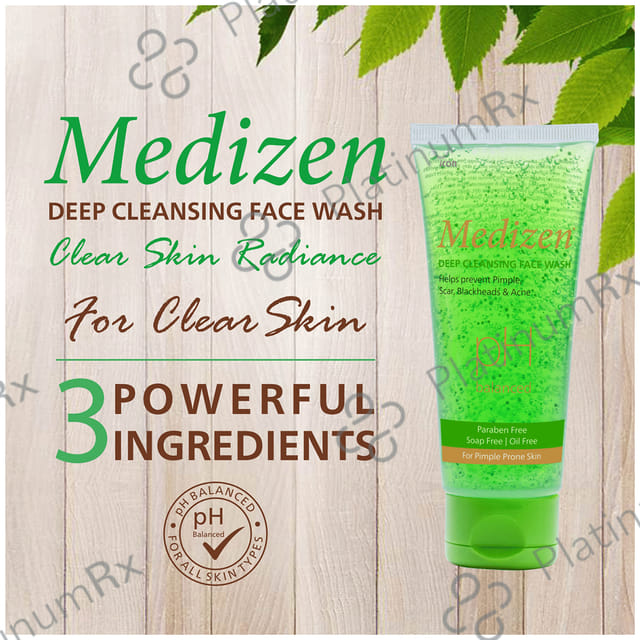 Medizen Deep Cleansing Face Wash (100ml Each) 1 Tube