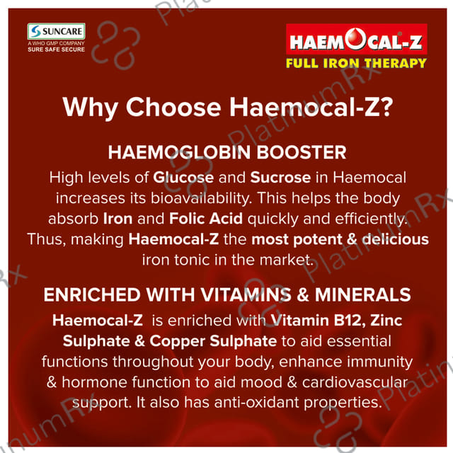 Haemocal Z Syrup Mixed Fruit 450ml