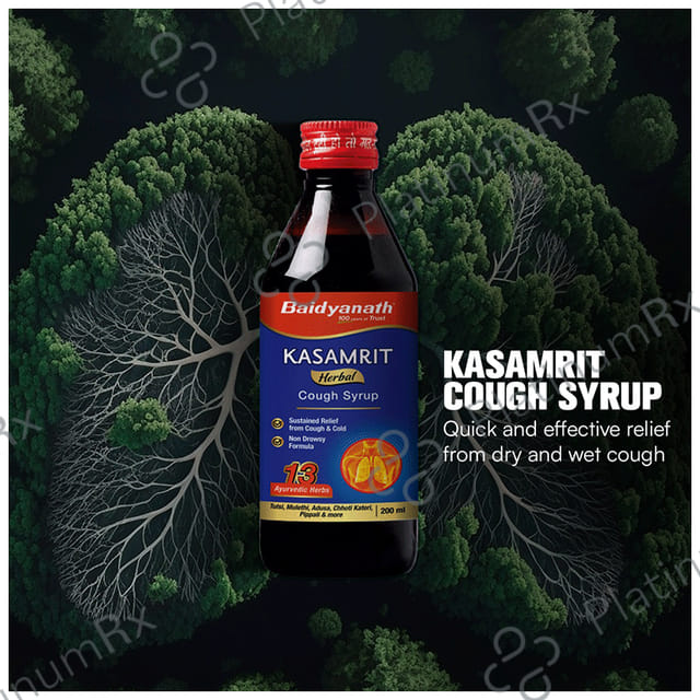 Baidyanath (Noida) Kasamrit Herbal Cough Syrup 200 ml