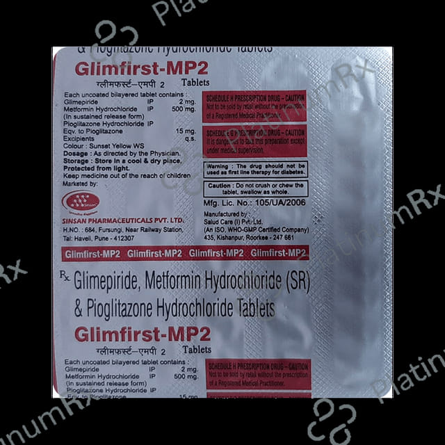 Glimfirst MP 2/500/15mg Tablet SR 10s
