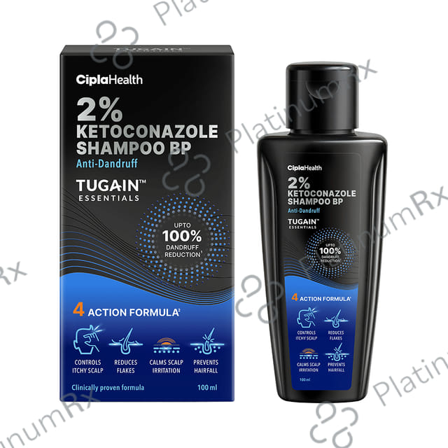 Tugain Essentials 2% Ketoconazole Anti Dandruff Shampoo 100ml