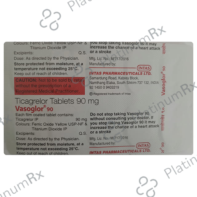 Vasoglor 90mg Tablet 10s