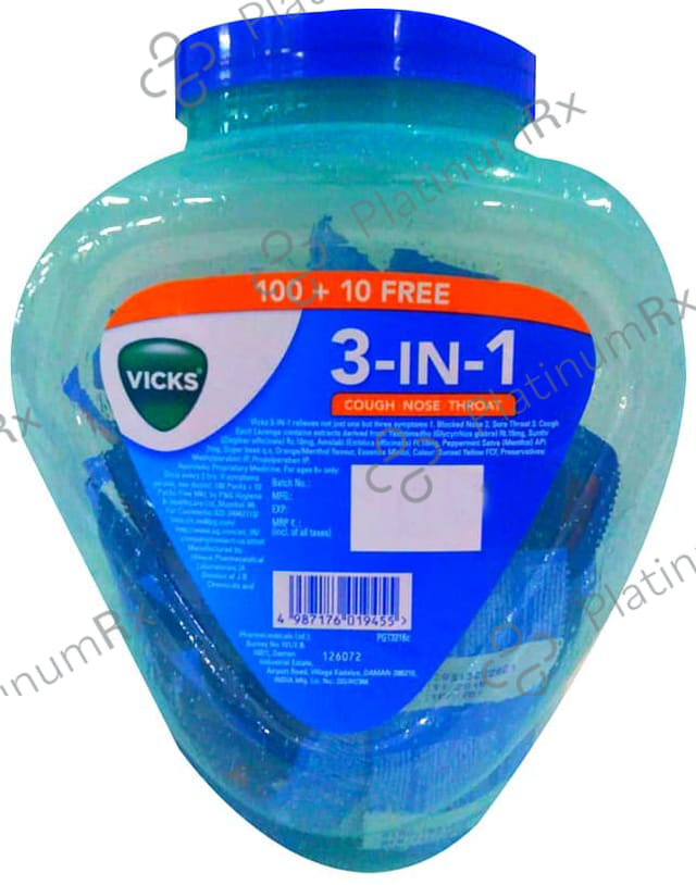 Vicks 3 IN 1 Lozenges Orange Menthol