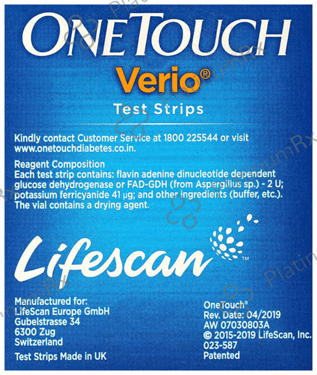 OneTouch Verio Test Strip (Only Strips) Test 25s
