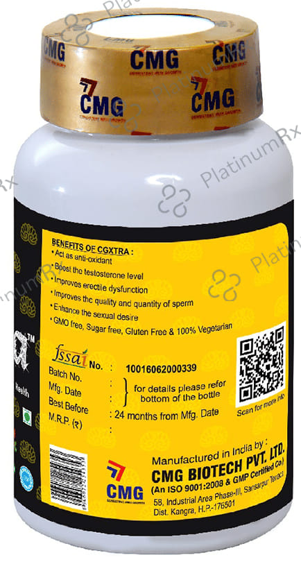 CMG Nutritions CgXtra Capsule Advance Formula for Men's Vigour & Sexual Health