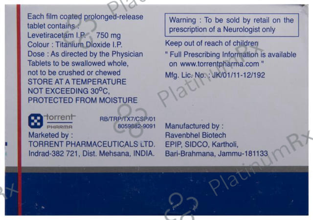 Torleva XR 750mg Tablet 10s