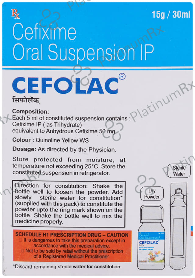 Cefolac 50mg Oral Suspension 30ml
