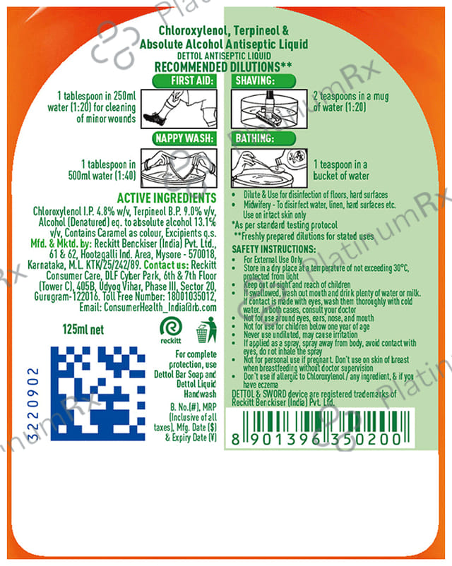 Dettol Antiseptic Germicidal 125ml