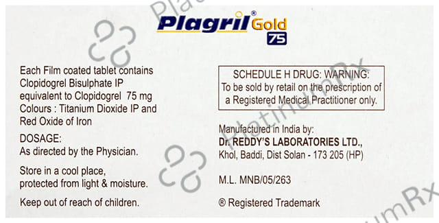 Plagril Gold 75 Tablet