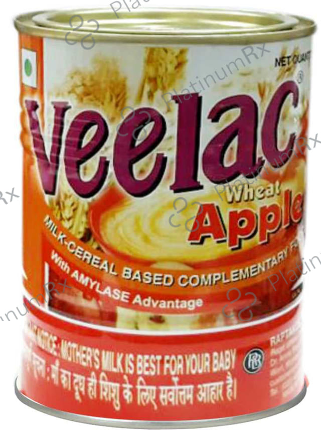 Veelac Milk Cereal Based Complementary Food with Amylase for Infants Wheat Apple Powder 400gm