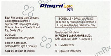 Plagril Gold 75 Tablet