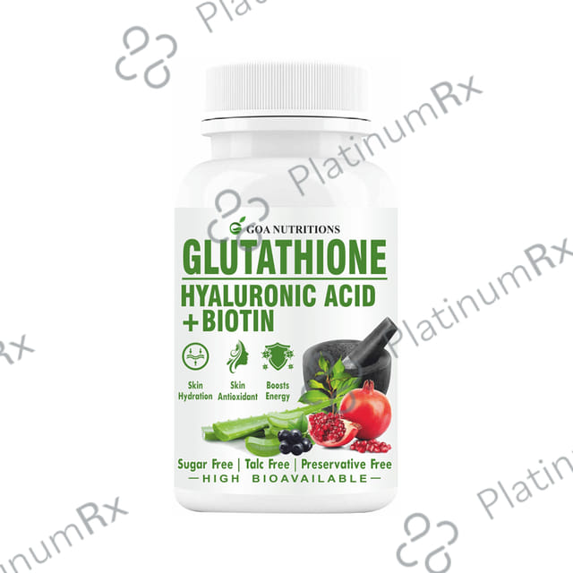 Goa Nutritions Glutathione Hyaluronic Acid + Biotin Tablet Sugar Free 60s