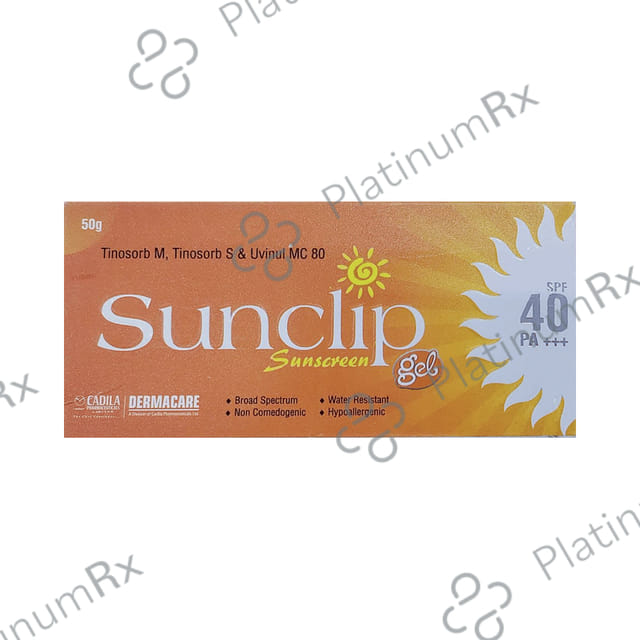 Sunclip Sunscreen SPF 40 Gel 50gm