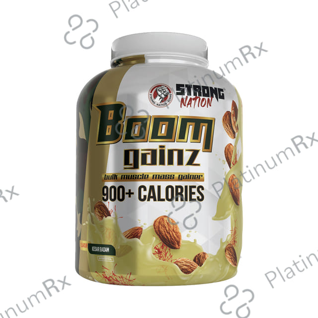 Strong Nation Boom Gainz Bulk Muscle Mass Gainer Powder Kesar Badam