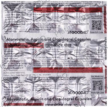 Goodvastatin Gold 20/75/75mg Capsule 15s