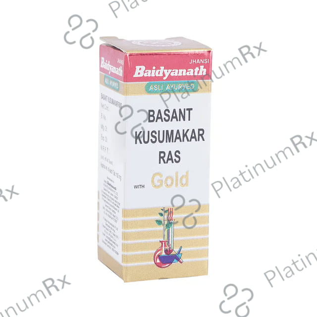 Baidyanath Basant Kusumakar Ras with Gold Tablet (50 Each) 1 Bottle