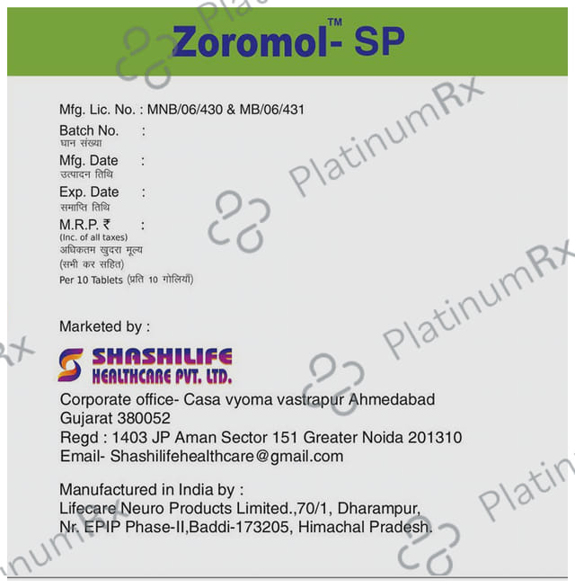 Zoromol-SP Tablet