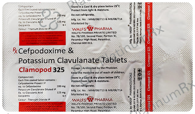 Clamopod 325 Tablet