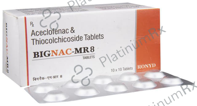 Bignac MR 8/100mg Tablet 10s