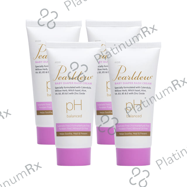 Pearldew pH Balanced Baby Diaper Rash (50gm Each) 4 Tubes