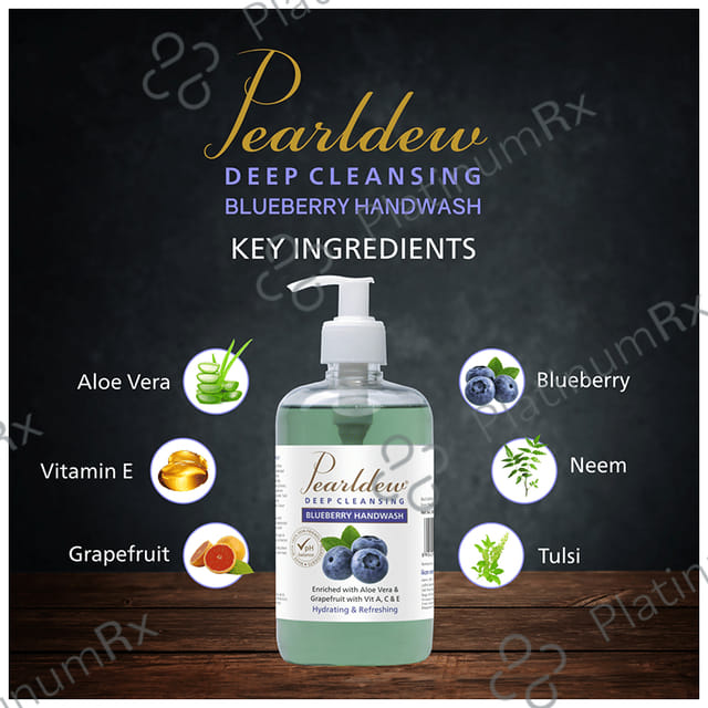 Pearldew Deep Cleansing Blueberry Handwash (500ml Each) 1 Bottle