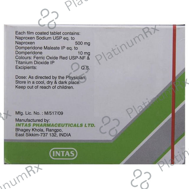Napra D 10/500mg Tablet 10s