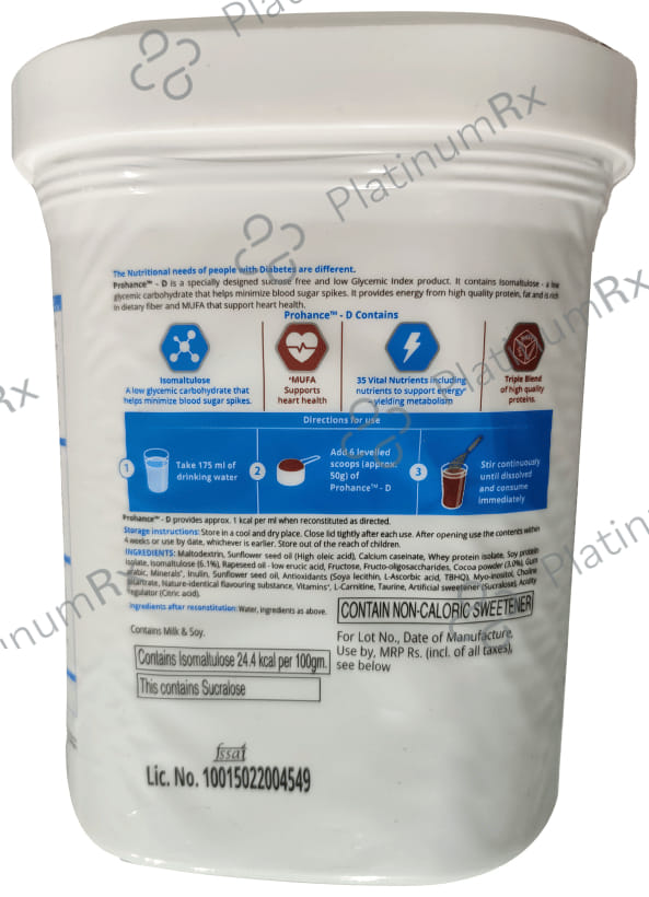 Prohance D Nutritional Supplement Chocolate Flavour Powder 400gm