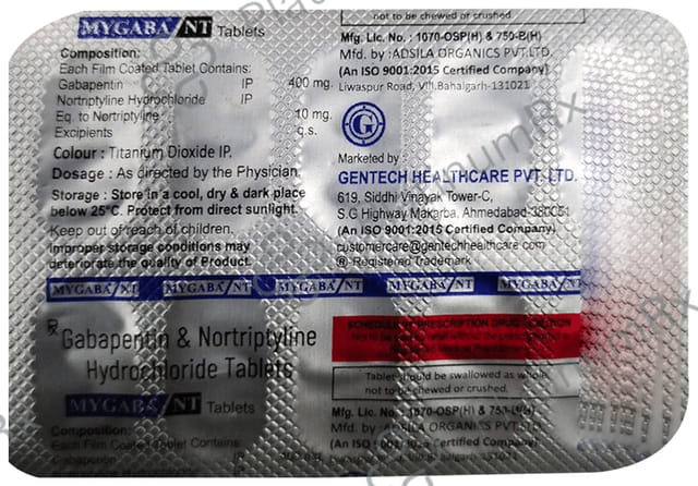 Mygaba NT 400/10mg Tablet 10s