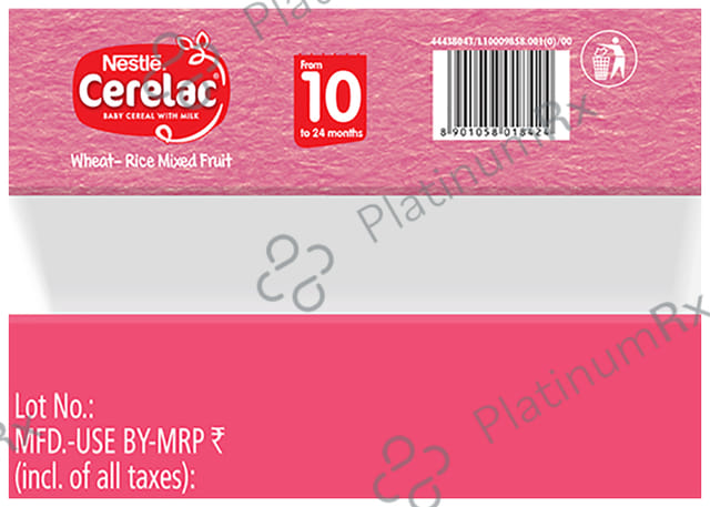 Nestle Cerelac Baby (10 months+) Cereal with Milk, Iron, Vitamins & Minerals - Wheat Rice Mix Fruit