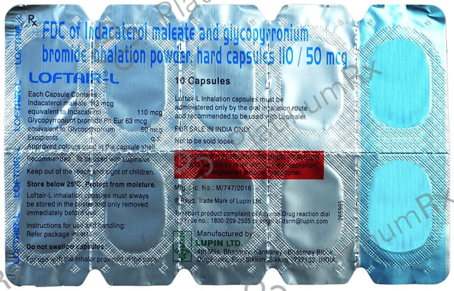 Loftair L 110/50mcg Capsule With Inhaler 1s
