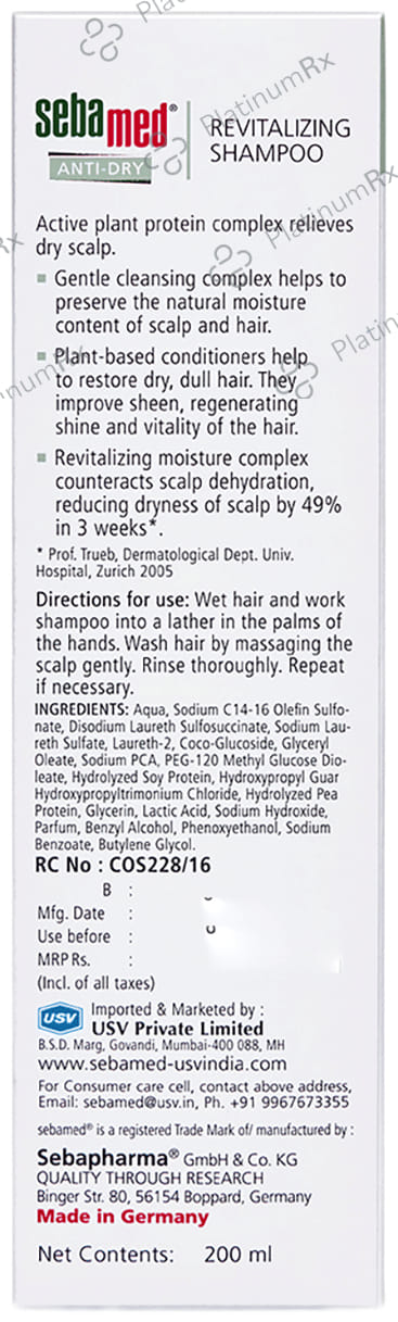 Sebamed Anti Dry Revitalizing Shampoo 200ml