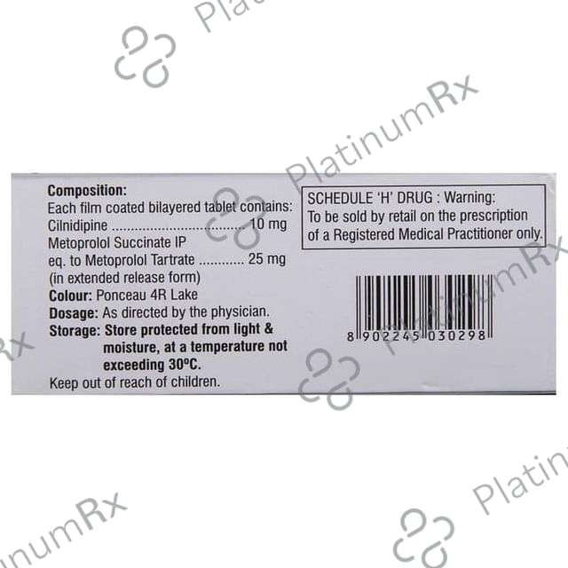 Cilacar M 10/25mg Tablet ER 10s