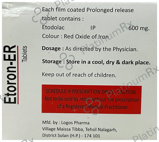 Etoron 600mg Tablet ER 10s