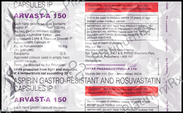 Arvast A 150/10mg Capsule 10s